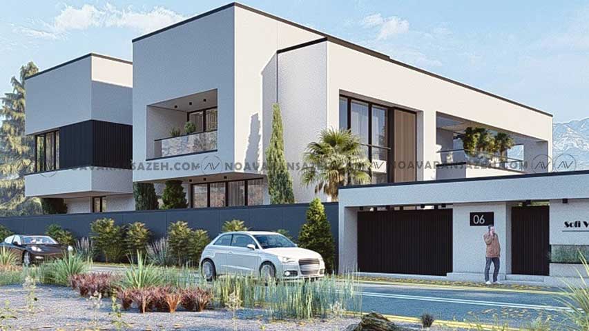 طراحی ویلای دوبلکس خوروین کوهسار