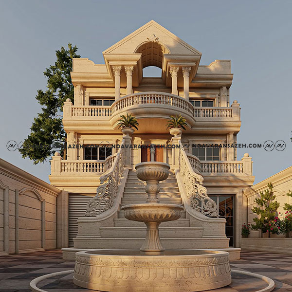 طراحی ویلای کلاسیک