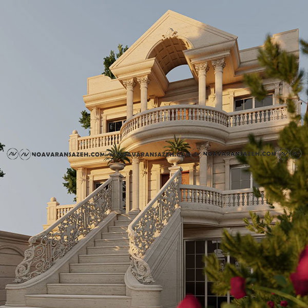 طراحی ویلای کلاسیک