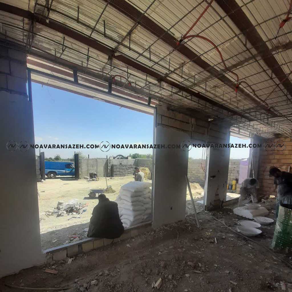 مراحل ساخت ویلا کاشی کاری و گچ کاری
