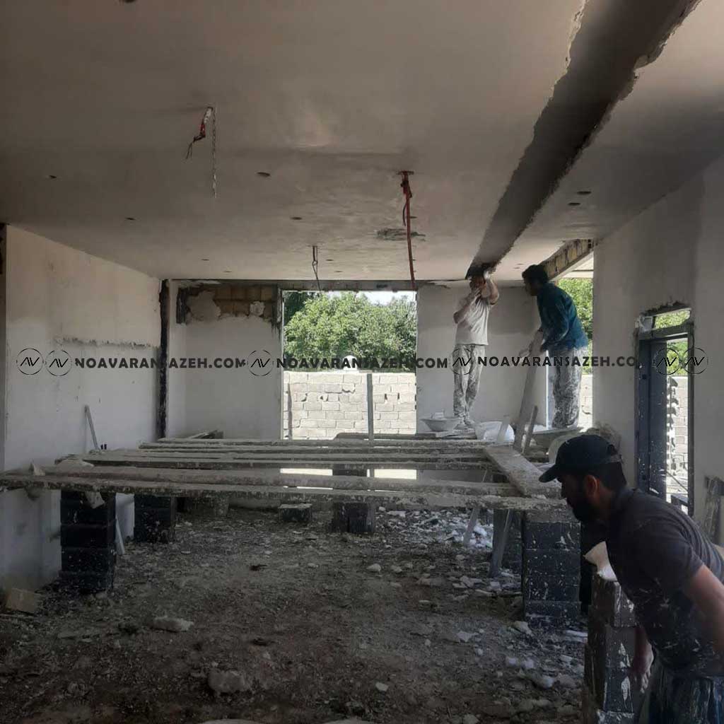 مراحل ساخت ویلا کاشی کاری و گچ کاری