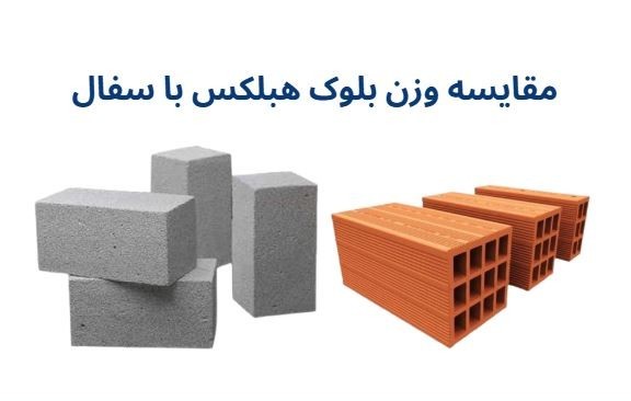 مقایسه وزن بلوک هبلکس با سفال